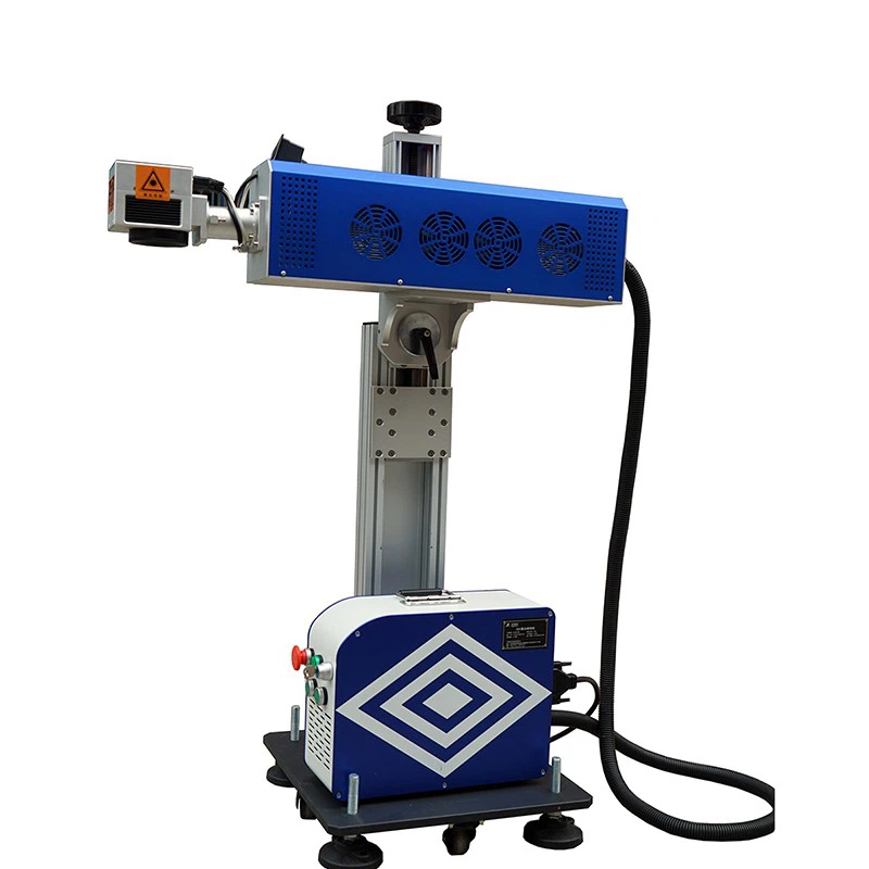 50W Automatic Laser Marking Flying Fiber Laser Marking Machine For Production Line